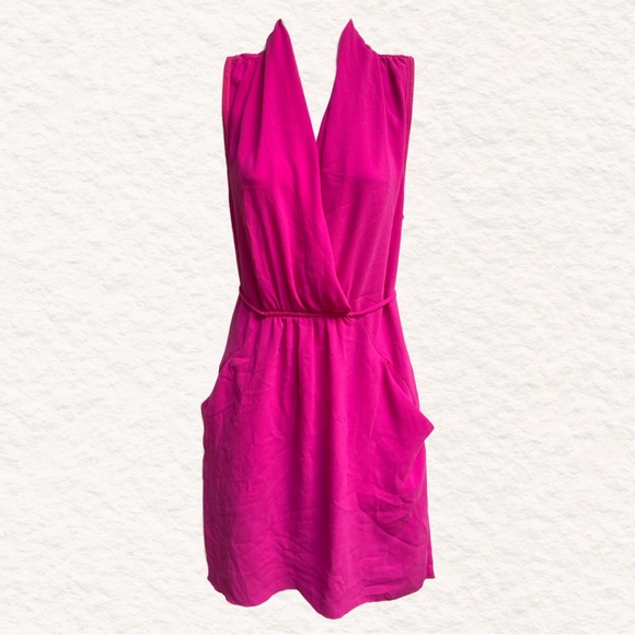 Wilfred XXS Hot Pink Dress with Pockets- fabric made in Japan - Picture 4 of 7